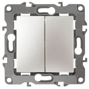  Механизм переключателя 2-кл. СП Эра12 10А IP20 12-1106-15 250В 10AX перламутр Эра Б0019298 