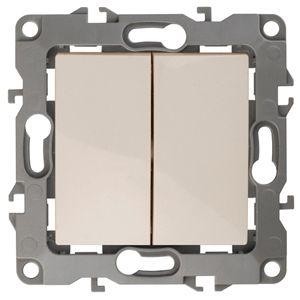  Механизм выключателя 2-кл. СП Эра12 10А IP20 12-1004-02 250В 10AX без м.лапок сл. кость Эра Б0014652 