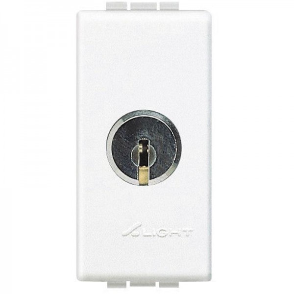  Переключатель 1-кл. 2п СП LivingLight 16А IP20 1П с ключом бел. Leg BTC N4022 