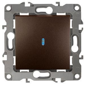  Механизм выключателя 1-кл. СП Эра12 10А IP20 12-1102-13 250В 10AX с подсветкой бронз. Эра Б0019281 