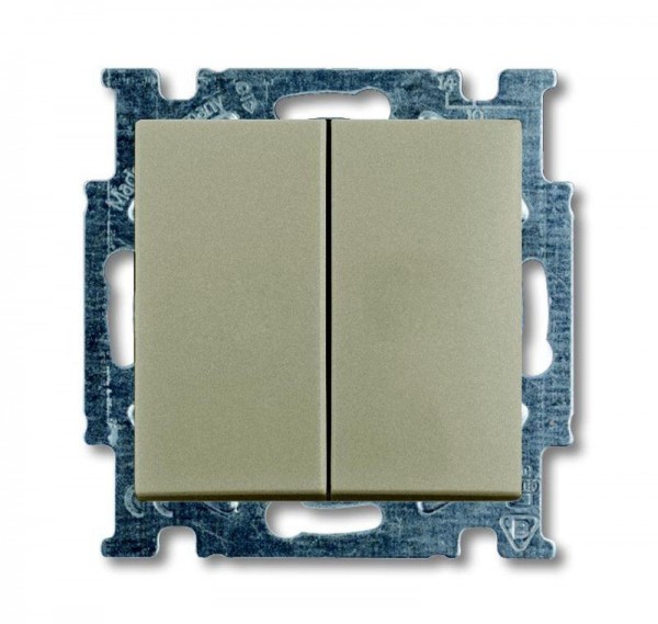  Механизм выключателя 2-кл. 1п СП Basic 55 10А IP20 с клавишей шампань ABB 2CKA001012A2167 