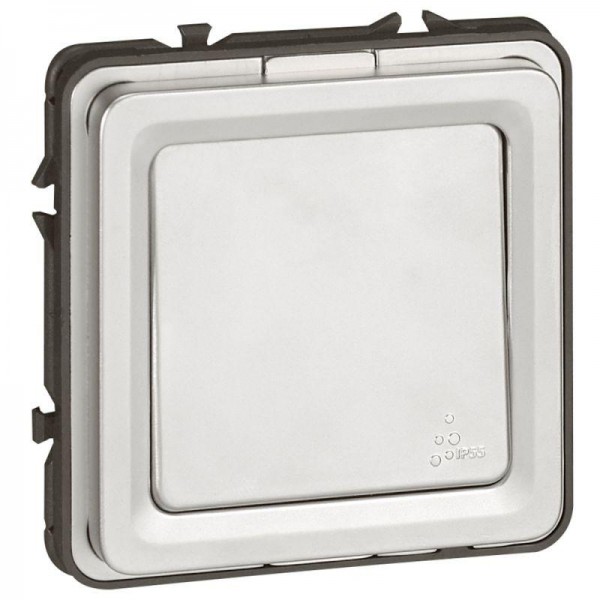  Выключатель 1-кл. 2п СП Soliroc 20А IP55 250В 20AX хром Leg 077822 