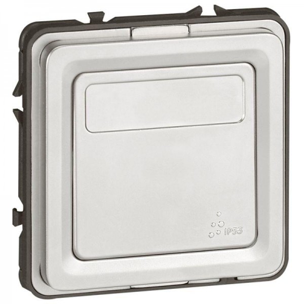  Переключатель на 2 направления 1-кл. Soliroc 10А IP55 250В 10AX с этикеткой IK10 хром Leg 077813 
