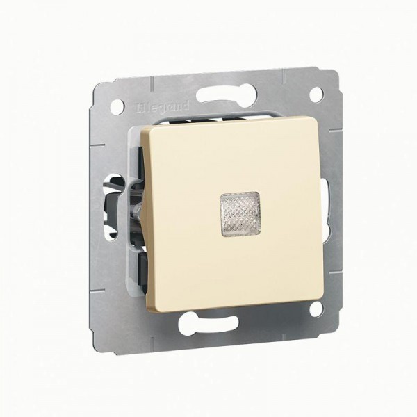  Переключатель на 2 направления 1-кл. СП Cariva 10А IP20 с подсветкой сл. кость (DIY-упак.) Leg 695903 