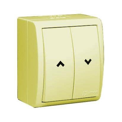  Выключатель жалюзи 2-кл. ОП Simon 15 Aqua 16А IP54 10AX винт. зажим сл. кость Simon 1594332-031 