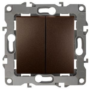  Механизм выключателя 2-кл. СП Эра12 10А IP20 12-1004-13 250В 10AX без м.лапок бронз. Эра Б0019312 