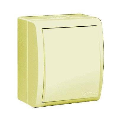  Выключатель 1-кл. ОП Simon 15 Aqua 10А IP54 с подсветкой винт. зажим сл. кость Simon 1594104-031 