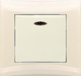  Выключатель-переключатель проходной 1-кл. СП 10А IP20 V01-22-Р12-S с индикацией крем. Volsten 9107 