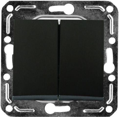  Механизм выключателя 2-кл. СП 10А IP20 V01-14-V21-М черн. Volsten 10006 