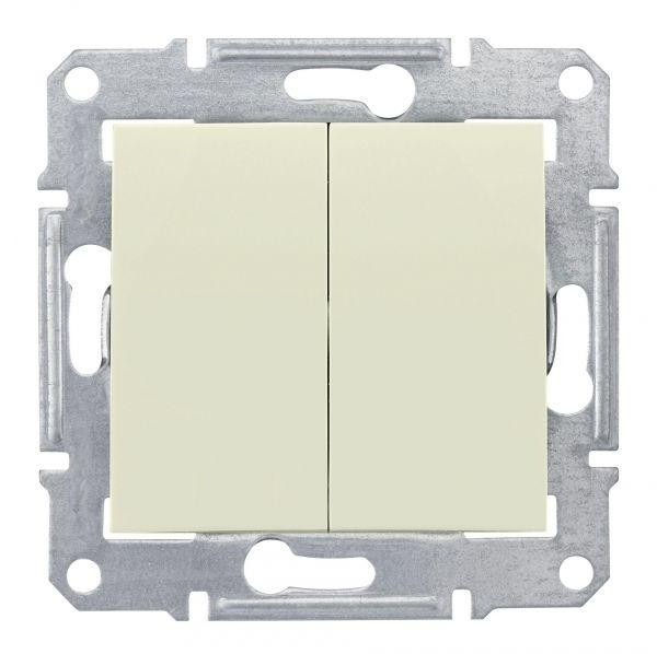  Механизм выключателя 2-кл. СП Sedna 10А IP44 (сх. 5) 250В беж. SchE SDN0300447 