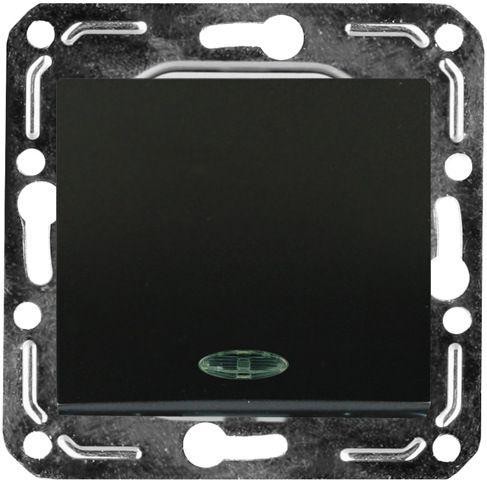  Механизм выключателя проходного 1-кл. СП 10А IP20 V01-14-P12-М с индикацией черн. Volsten 9997 