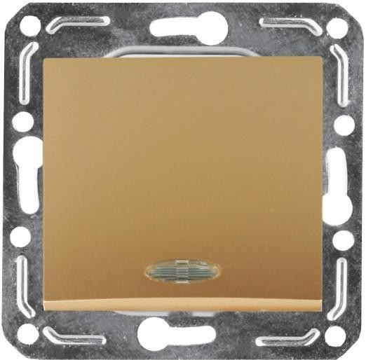  Механизм выключателя 1-кл. СП 10А IP20 V01-16-V12-М с индикацией зол. Volsten 10049 