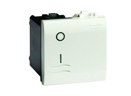  Выключатель 1-кл. 2п 2мод. Brava 16А IP20 сл. кость DKC 75132S 