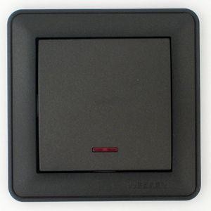  Механизм выключателя 1-кл. СП W59 16А IP20 с подсветкой черн. бархат SchE VS116-153-6-86 