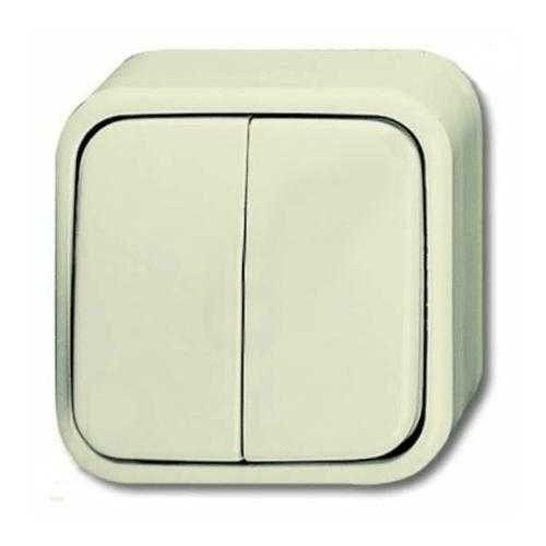  Выключатель 2-кл. ОП Busch-Duro 2000 AP 16А IP44 сл. кость ABB 2CKA001042A0639 