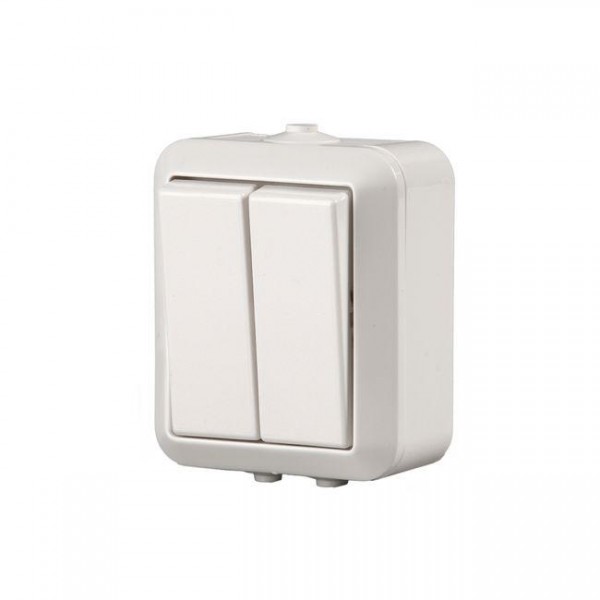  Выключатель 2-кл. 1п ОП Jussi 16А IP44 230В бел. ABB 2TKA000165G1 