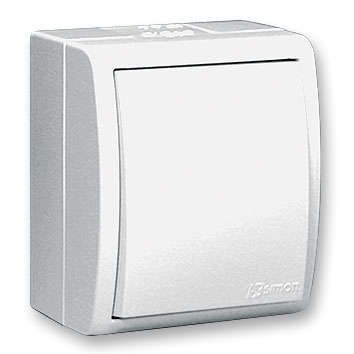  Выключатель 1-кл. ОП Simon 15 Aqua 10А IP54 с подсветкой винт. зажим бел. Simon 1594104-030 