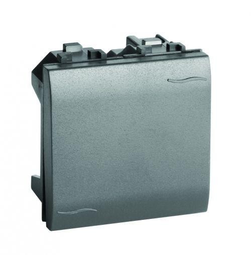  Выключатель кнопочный 1-кл. 2мод. Brava 16А IP20 черн. DKC 77022N 