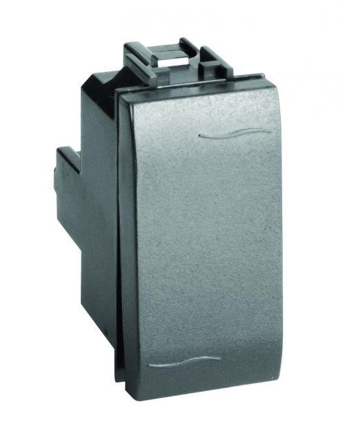  Выключатель кнопочный 1-кл. 1мод. Brava 16А IP20 черн. DKC 77021N 