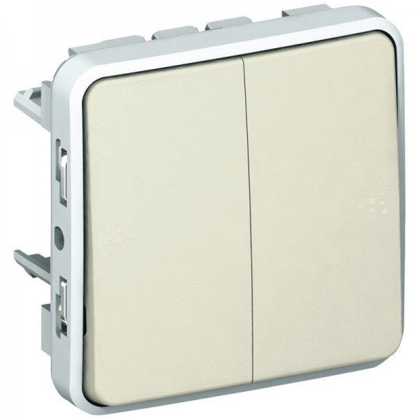  Механизм переключателя на 2 направления 2-кл. СП Plexo 10А IP55 10AX бел. Leg 069625 