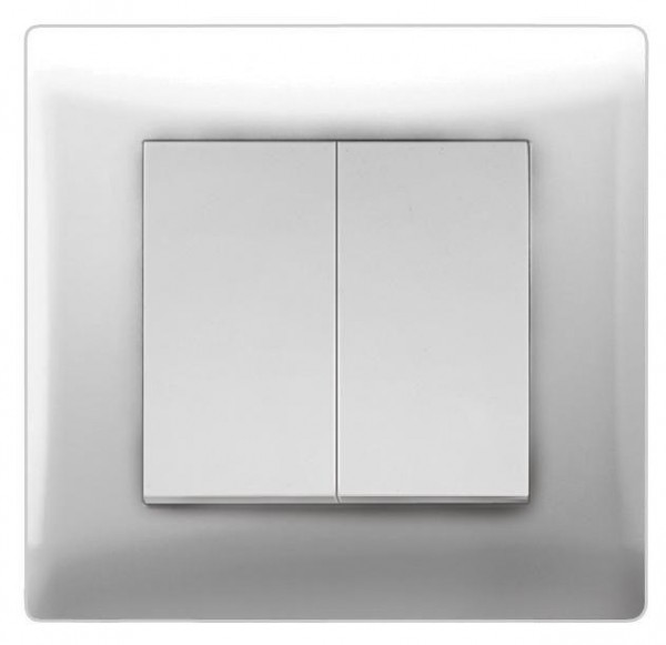  Выключатель 2-кл. СП 10А IP20 V01-11-V21-S бел. Volsten 9003 
