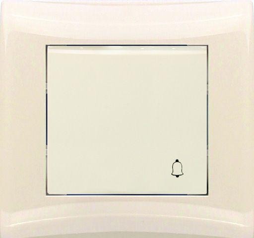  Выключатель кнопочный 1-кл. СП 10А IP20 V01-12-Z11-S крем. Volsten 9023 