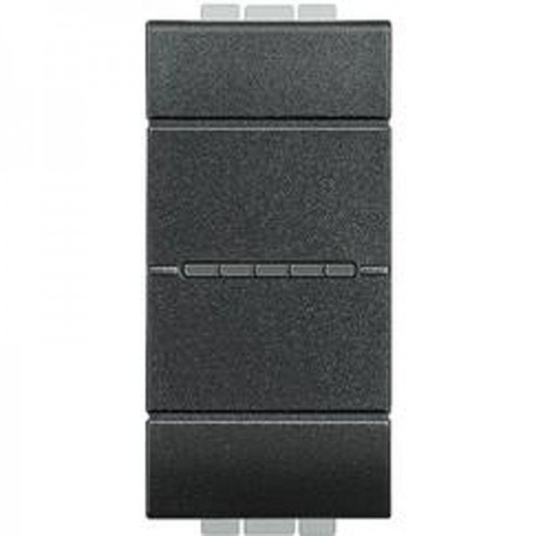  Переключатель аксиальный 1-кл. 1мод. СП LivingLight 10А IP20 250В авт. клеммы антрацит Leg BTC L4053AN 