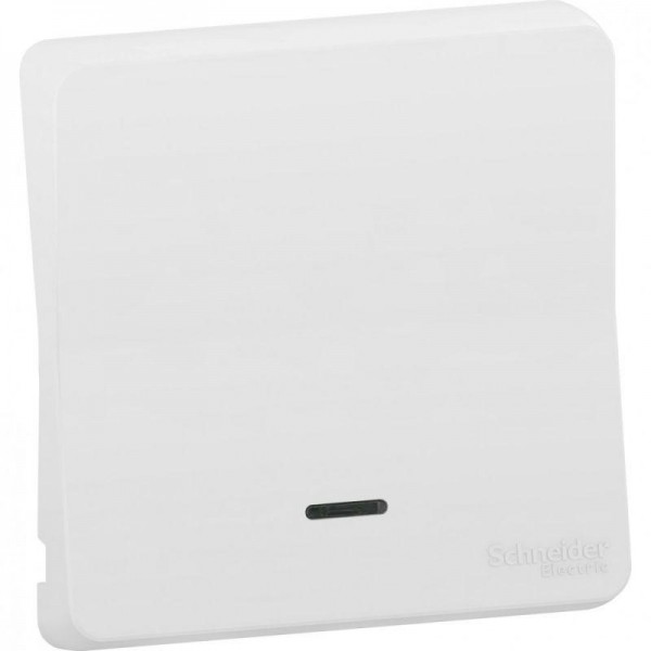  Клавиша 1-кл. СП Mureva Styl 10А IP55 с линзой подсветки бел. SchE MUR39204 
