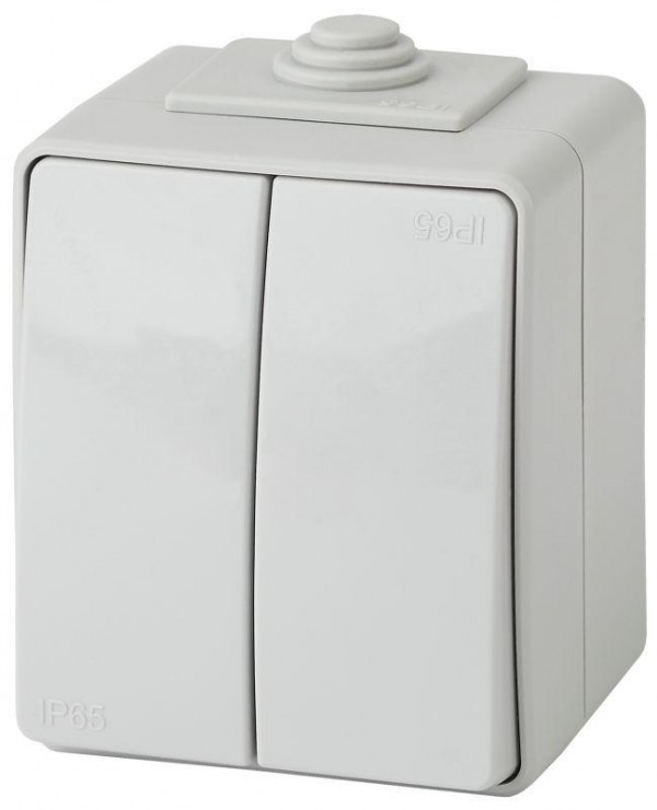  Выключатель 2-кл. ОП Эра Эксперт 10А IP65 11-1604-03 250В 10AX (10/100/1600) сер. Эра Б0035976 