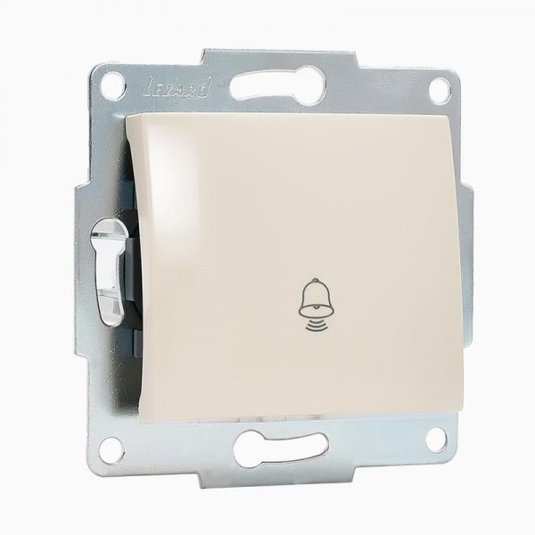  Механизм кнопки звонка 1-кл. 1п СП Karina 10А IP20 крем. LEZARD 707-0388-103 