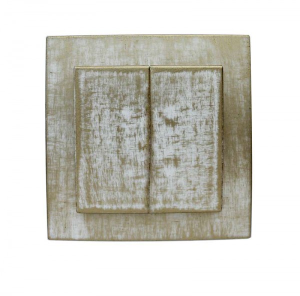  Выключатель 2-кл. СП Palazzo Vintage бел./зол. Duwi 26582 5 