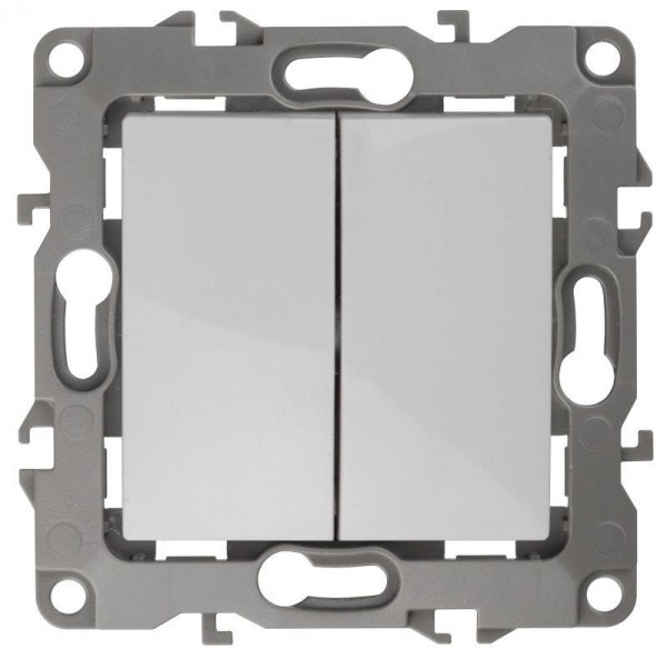  Механизм выключателя 2-кл. СП Эра12 10А IP20 12А-1004-01 250В 10AX Al+Cu бел. Эра Б0038585 