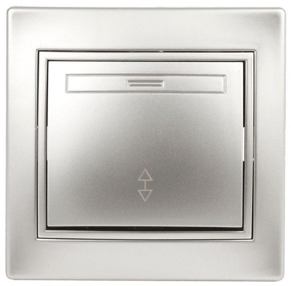  Переключатель 1-кл. СП Plano 10А IP20 1-103-03 250В алюм. Intro Б0030038 