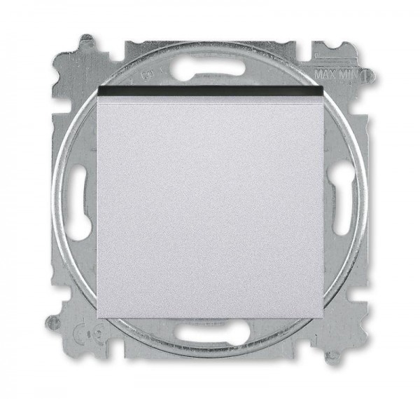  Переключатель 1-кл. СП Levit IP20 серебр./дым. черн. ABB 2CHH590645A6070 