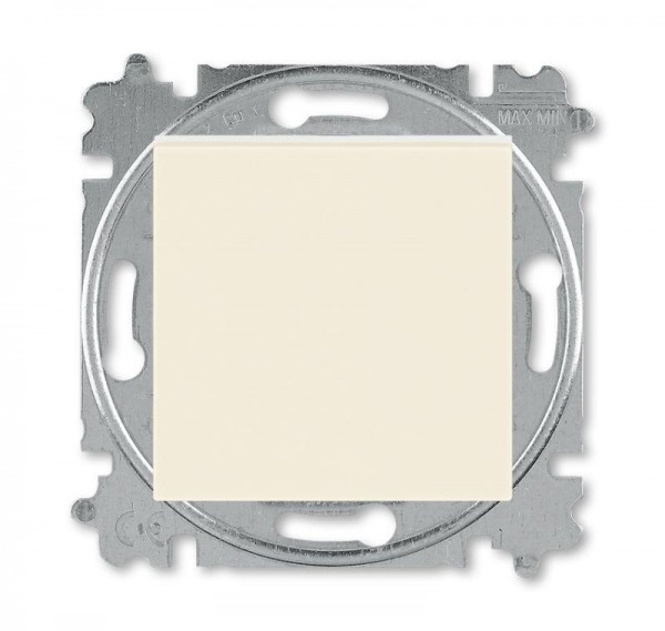  Переключатель кнопочный 1-кл. СП Levit IP20 сл. кость/бел. ABB 2CHH598645A6017 