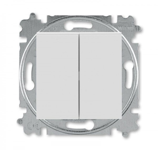  Выключатель 2-кл. СП Levit IP20 сер./бел. ABB 2CHH590545A6016 