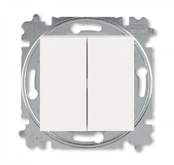  Выключатель 2-кл. СП Levit IP20 жемчуж./ледяной ABB 2CHH590545A6068 