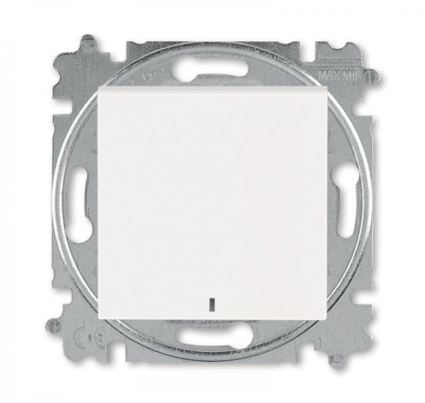  Выключатель 1-кл. СП Levit IP20 с подсветкой жемчуж./ледяной ABB 2CHH590146A6068 