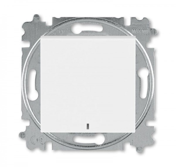  Выключатель 1-кл. СП Levit IP20 с подсветкой бел./ледяной ABB 2CHH590146A6001 
