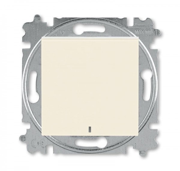  Выключатель 1-кл. СП Levit IP20 с подсветкой сл. кость/бел. ABB 2CHH590146A6017 