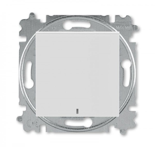  Выключатель 1-кл. СП Levit IP20 с подсветкой сер./бел. ABB 2CHH590146A6016 