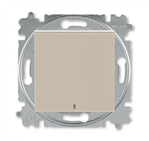  Выключатель 1-кл. СП Levit IP20 с подсветкой кофе макиато/бел. ABB 2CHH590146A6018 