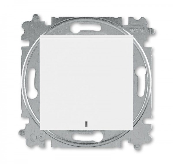  Выключатель 1-кл. СП Levit IP20 с подсветкой бел./бел. ABB 2CHH590146A6003 