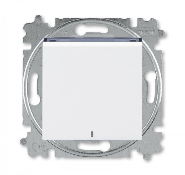  Выключатель 1-кл. СП Levit IP20 с подсветкой бел./дым. черн. ABB 2CHH590146A6062 