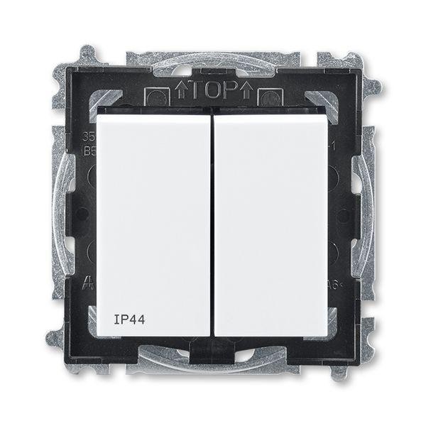  Выключатель 2-кл. Levit IP44 бел./дым. черн. ABB 2CHH595940A4062 