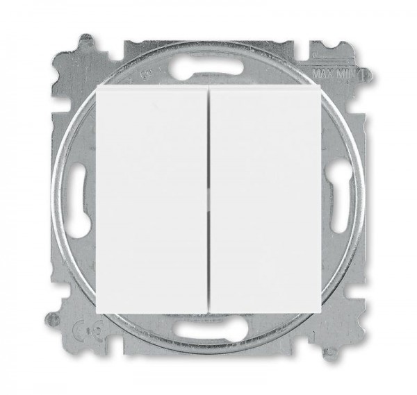  Выключатель 2-кл. СП Levit IP20 бел./бел. ABB 2CHH590545A6003 