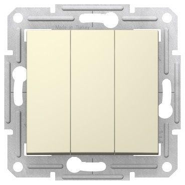  Выключатель 3-кл. Sedna 230В 10AX беж. SchE SDN0300647 