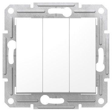  Выключатель 3-кл. Sedna 230В 10AX бел. SchE SDN0300621 