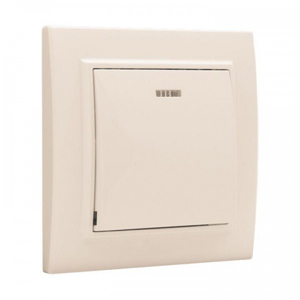  Выключатель 1-кл. СП Минск 10А IP20 с индикатором беж. EKF ERV10-121-20 