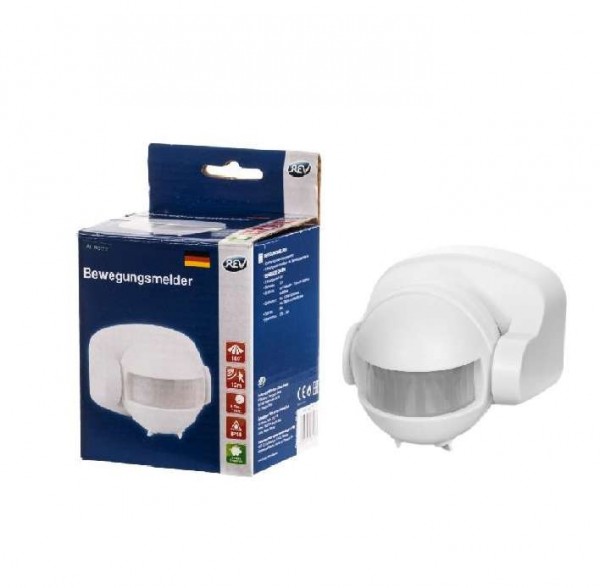  Датчик движения 180 град. 1000Вт IP44 бел. REV 15317 7 